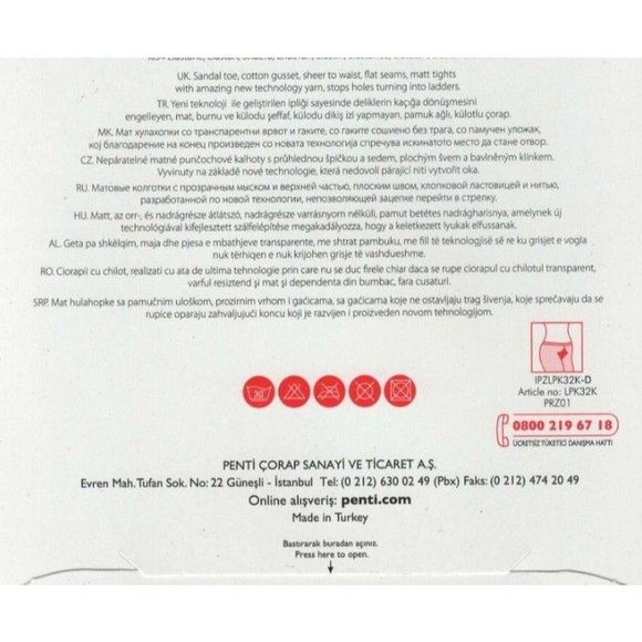 Penti Stop 15 Den Bronze Large #3 Mat New Tech Hole Stop Elegant Tights 3839 - Picture 4 of 10